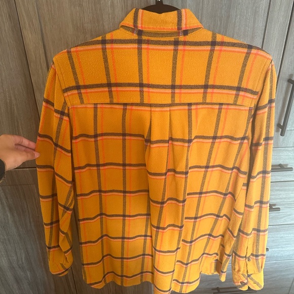 *****SOLD***** Madewell Mustard Plaid Flannel Shirt - Picture 5 of 7